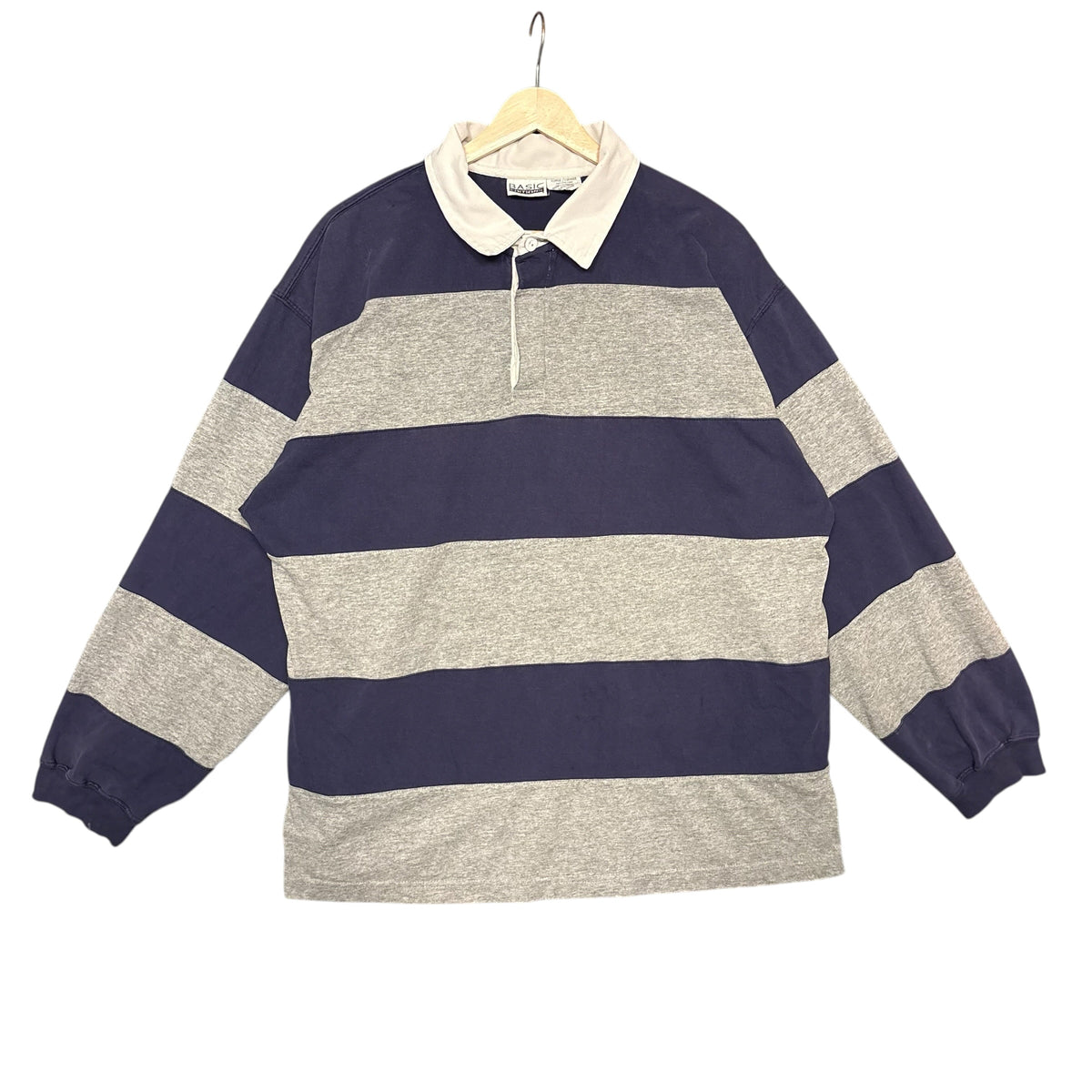 Basic Editions Striped L/S Polo (XL)