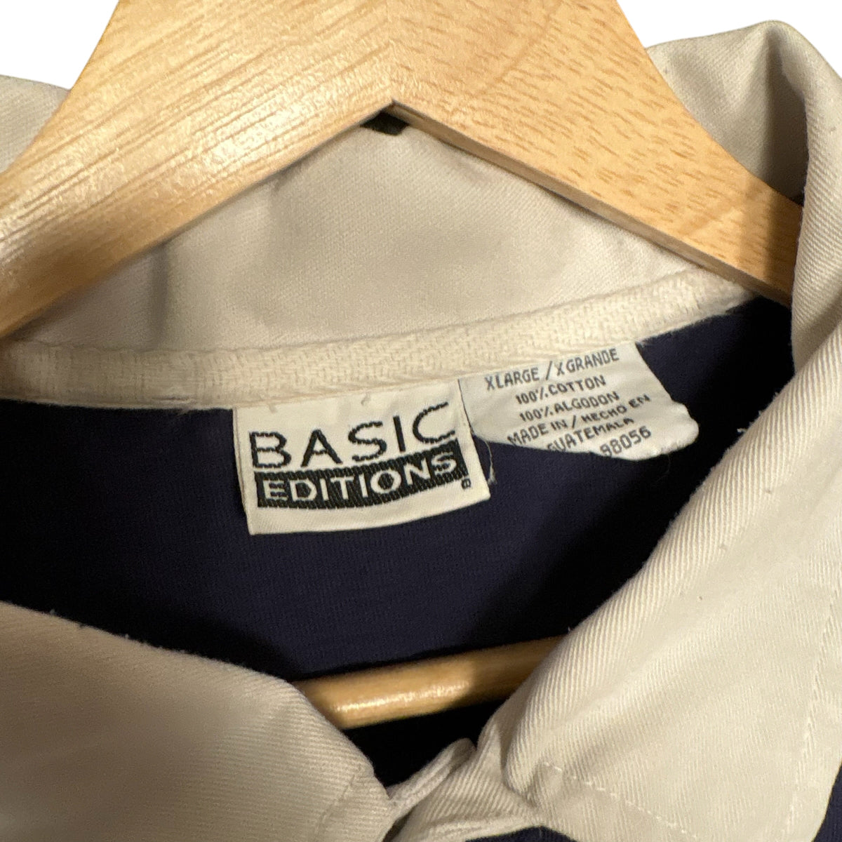 Basic Editions Striped L/S Polo (XL)