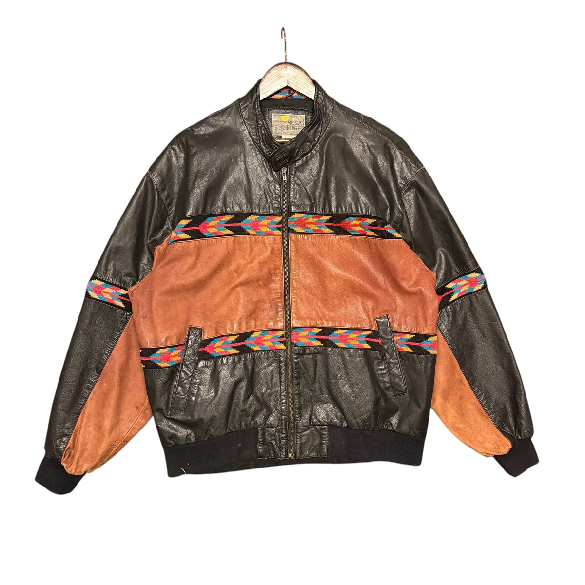 Mesa Ridge Aztec Leather Jacket (L)