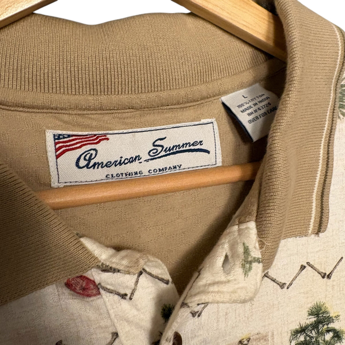 American Summer Patterned Polo (L)